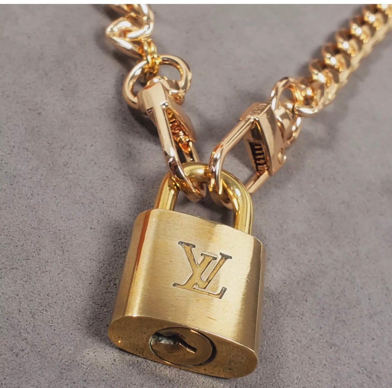 Louis Vuitton Lock and Key Necklace & Bracelet Set