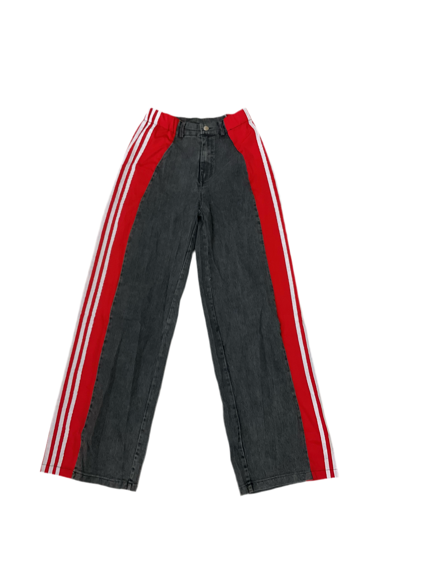 Mélange Straight Leg High Waisted “Sweatpant" Jeans