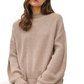 Be Cool Chunky Mockneck Sweater with seam down front