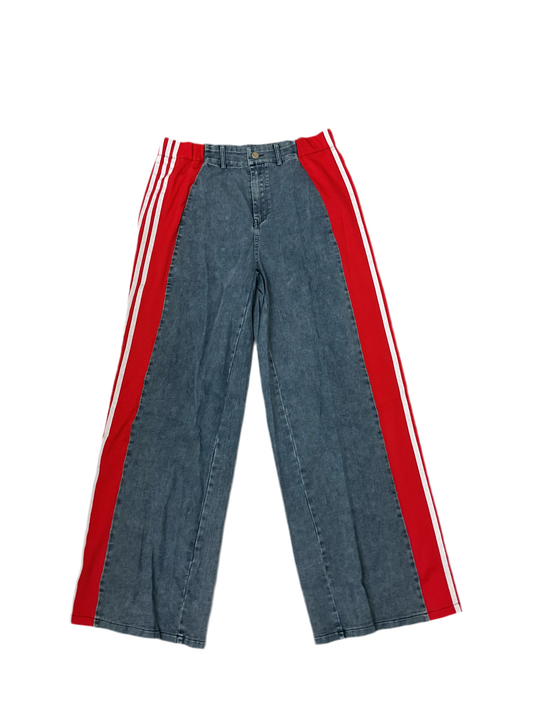 Mélange Straight Leg High Waisted “Sweatpant" Jeans