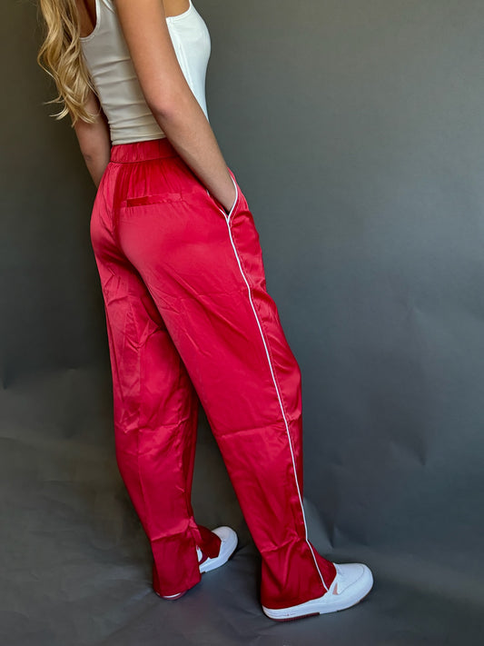 Striped Satin Jogger