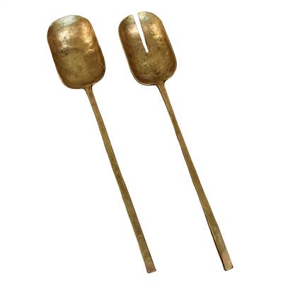 Brass Hayes Salad Servers