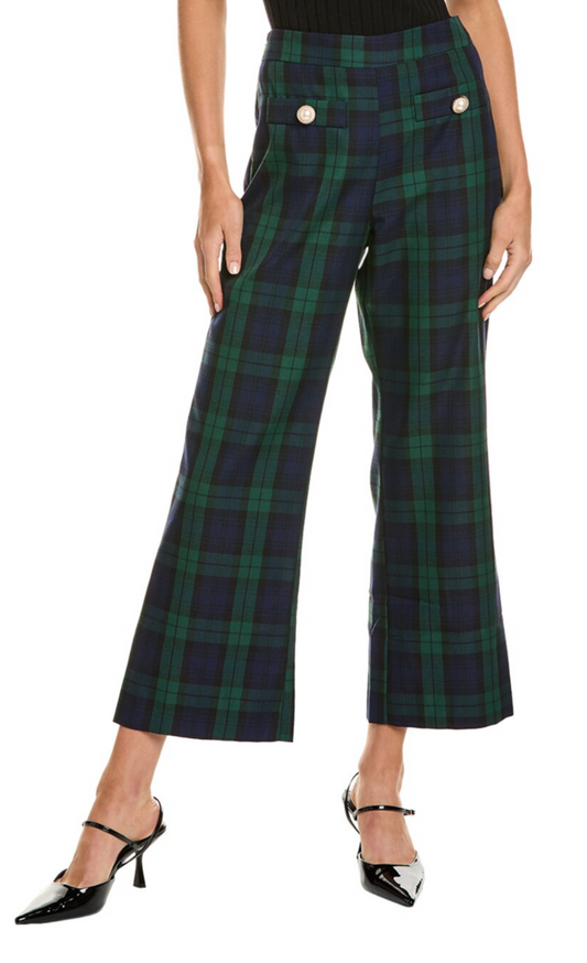 Alexia Admor Jayden Wide Leg Plaid Pant