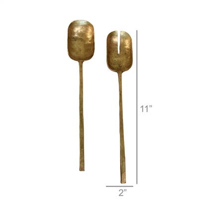 Brass Hayes Salad Servers