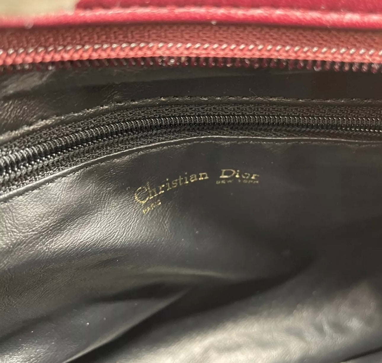 Christian Dior Bordeaux Red Boston Bag