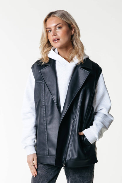 Ausha Vegan Leather Gilet