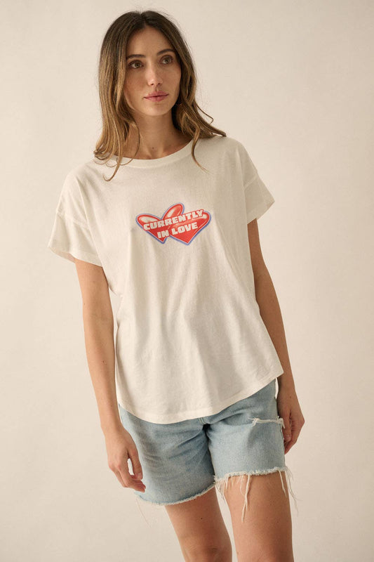 Vintage Canvas - Currently in Love Garment-Wash Graphic Tee