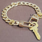 Louis Vuitton Lock and Key Necklace & Bracelet Set