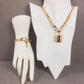 Louis Vuitton Lock and Key Necklace & Bracelet Set