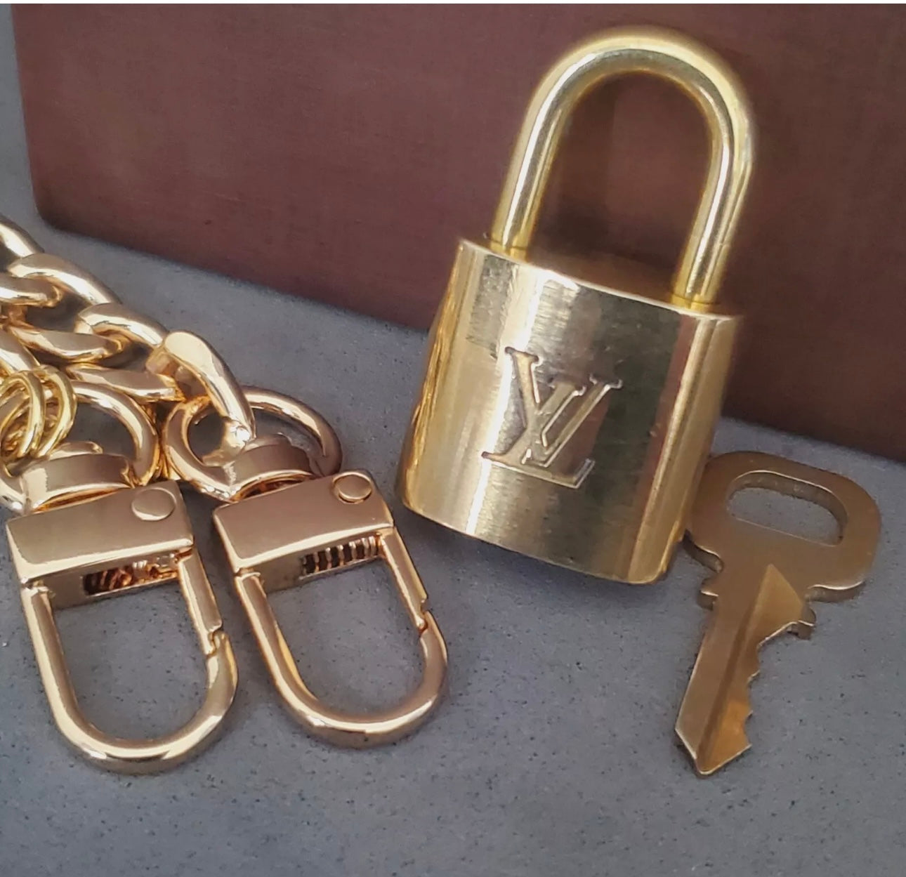 Louis Vuitton Lock and Key Necklace & Bracelet Set