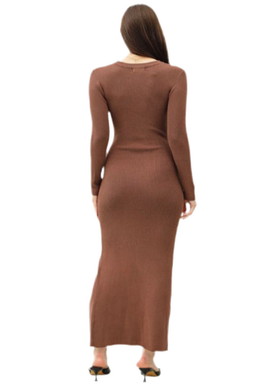 Be Cool Long Sleeve Maxi Sweater Dress