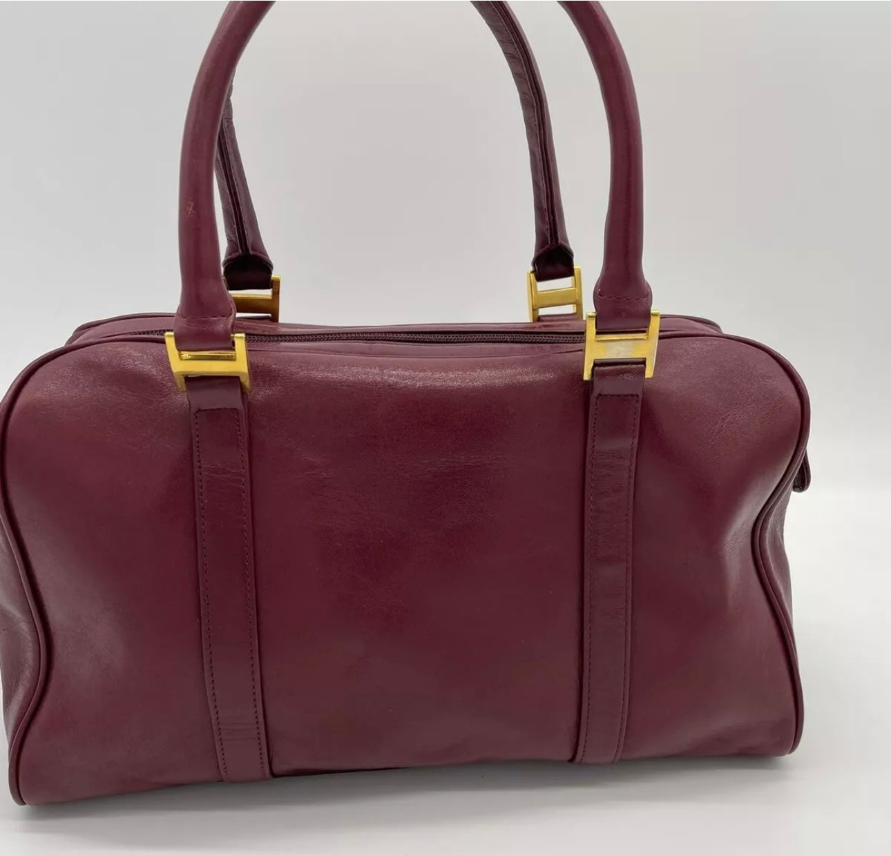 Christian Dior Bordeaux Red Boston Bag