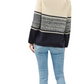 Be Cool Cozy Textured Sweater with Striped Gradient Design